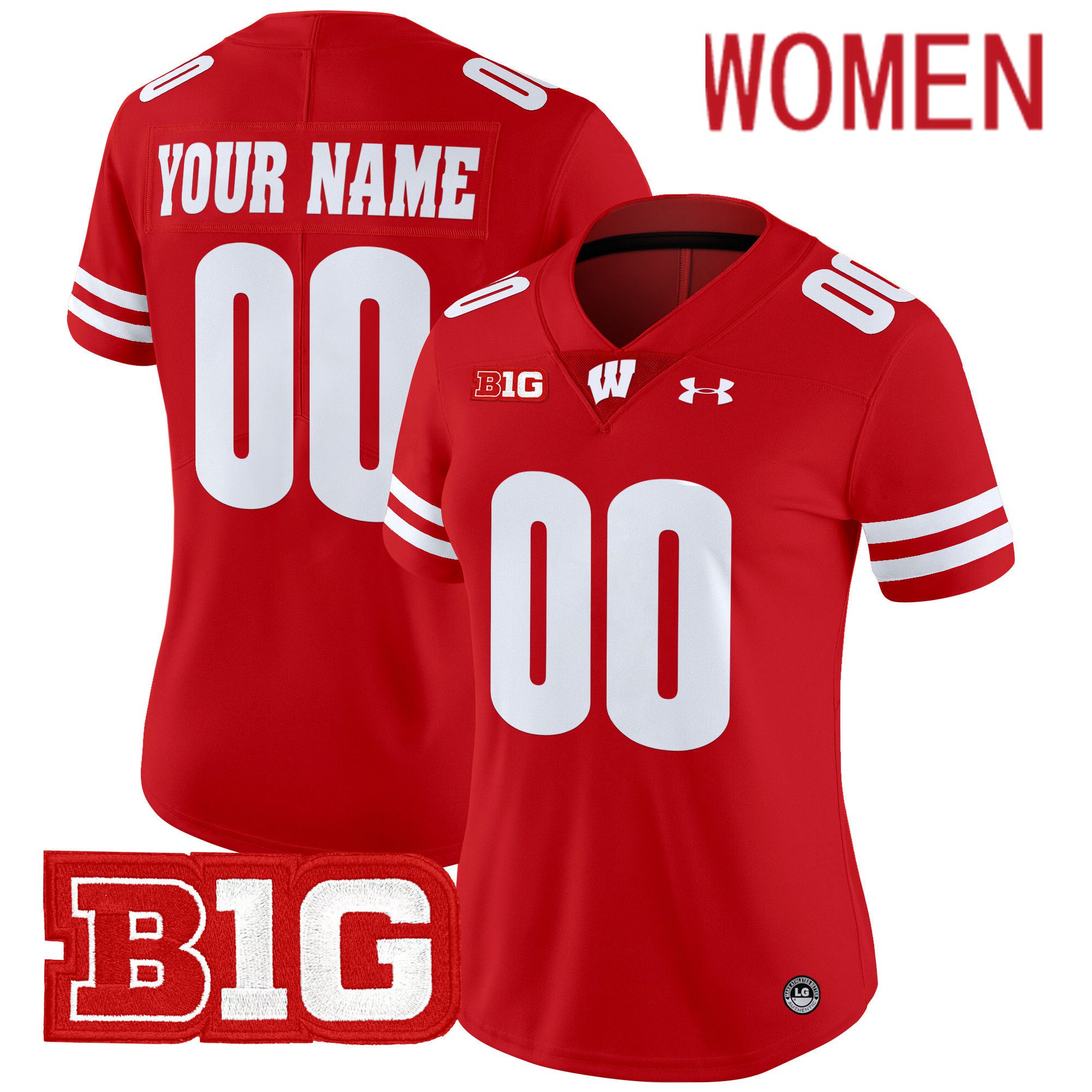 Women Wisconsin Badgers Red 2024 Vapor Limited Custom NCAA Jersey